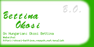 bettina okosi business card